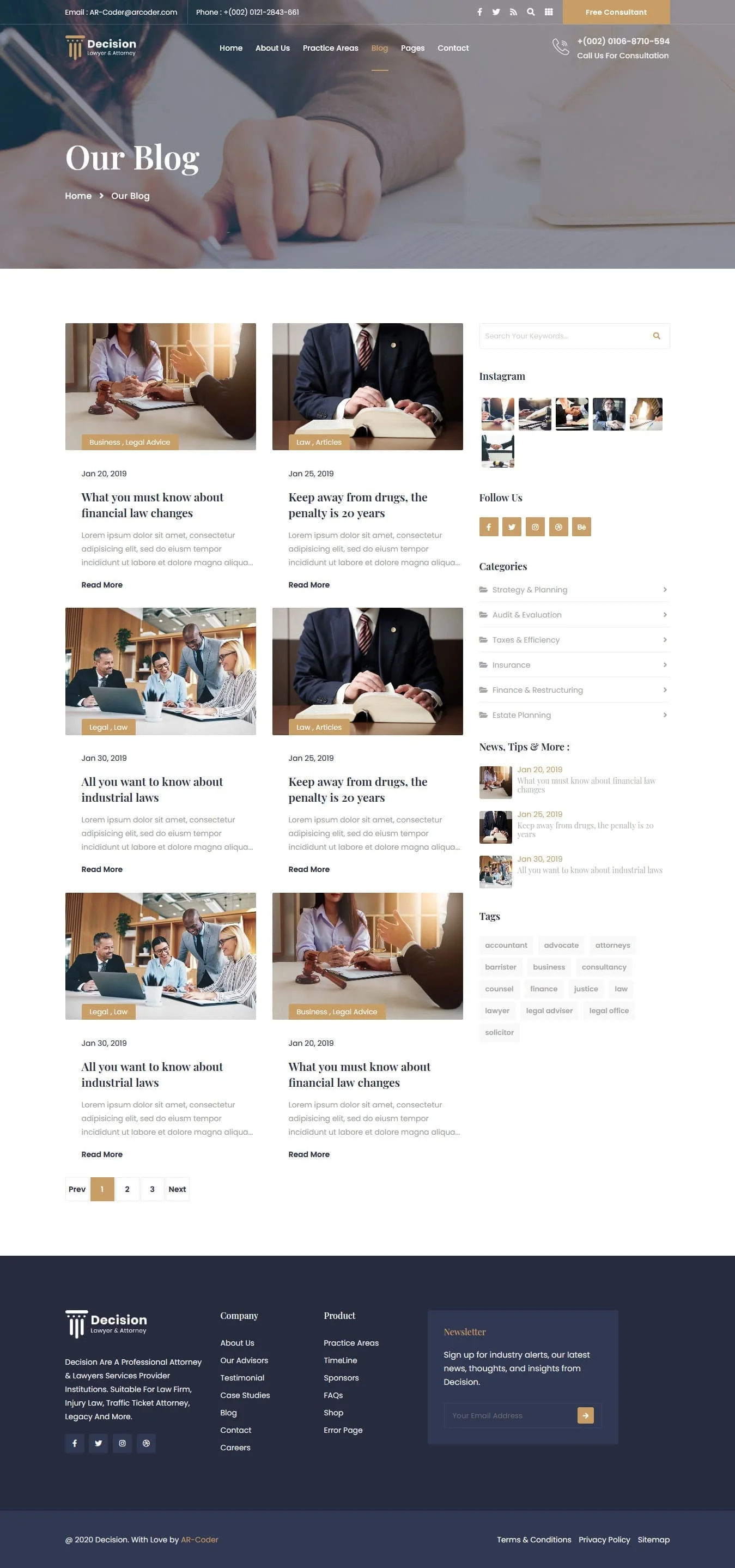 Blog Grid Sidebar